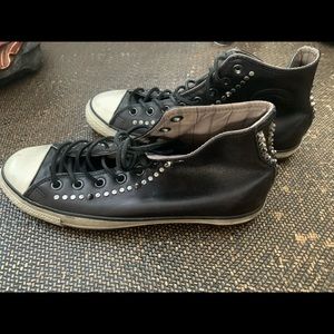 John Varvatos Converse Spiked High Top Sneakers.